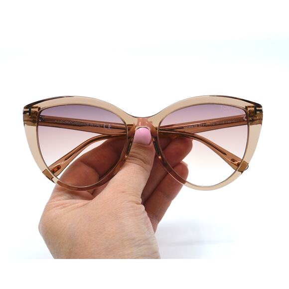 TOM FORD ISABELLA-0 TF915 45G PEACH PINK GRADIENT AUTHENTIC SUNGLASSES - Picture 11 of 14
